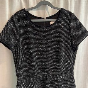 Black and white work dress from Loft